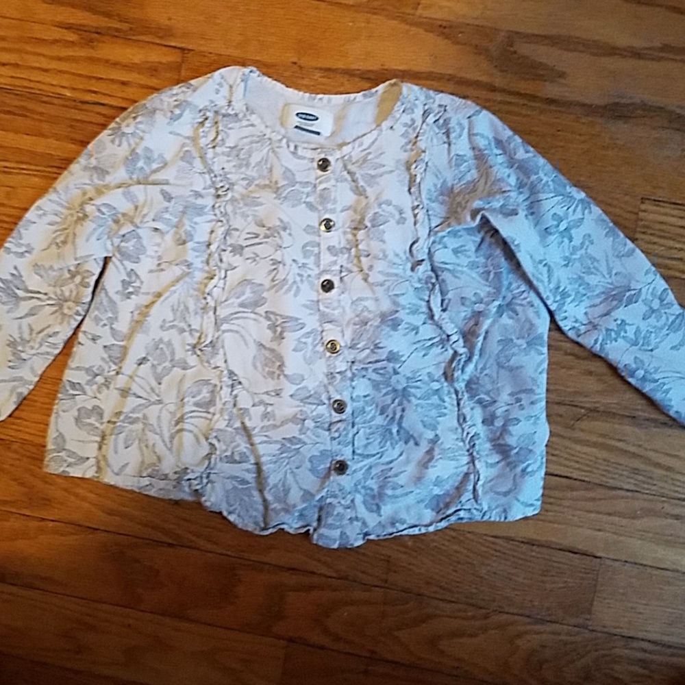 Old Navy Girls Shirt, Boho Floral Design 5t